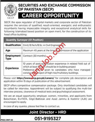 SECP Jobs 2024 - Online Apply for Securities & Exchange Commission Jobs - jangjob