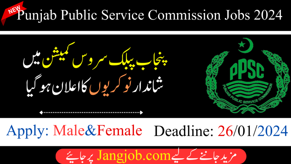 Punjab Public Service Commission Jobs in 2024 - PPSC Jobs in 2024 Online Apply