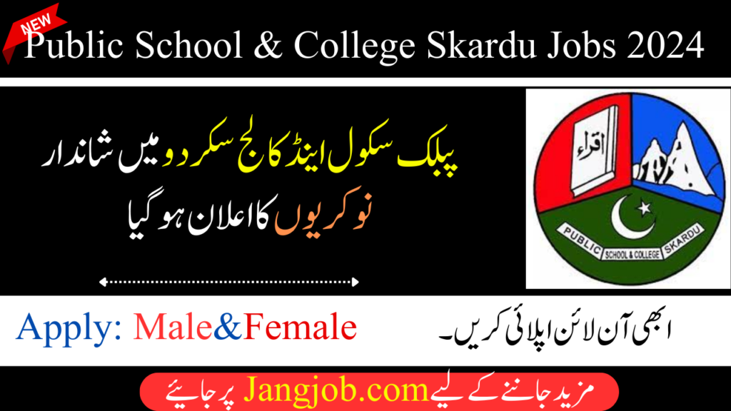 Public School & College Jobs in Skardu 2024 - Online Apply for Public School & College Jobs